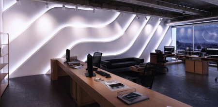 Гипсовая световая 3D панель Zaha Angles 2